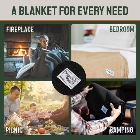 Woolly Mammoth Nester: Warm Wool Blanket for Indoor & Outdoor Comfort Woolly Mammoth