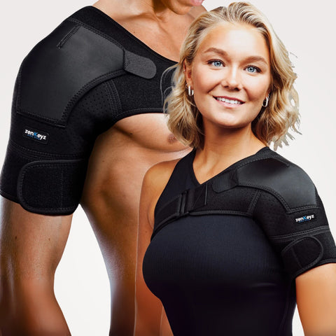 Adjustable Neoprene Shoulder Brace with Ice/Heat Pack Pocket Zenkeyz